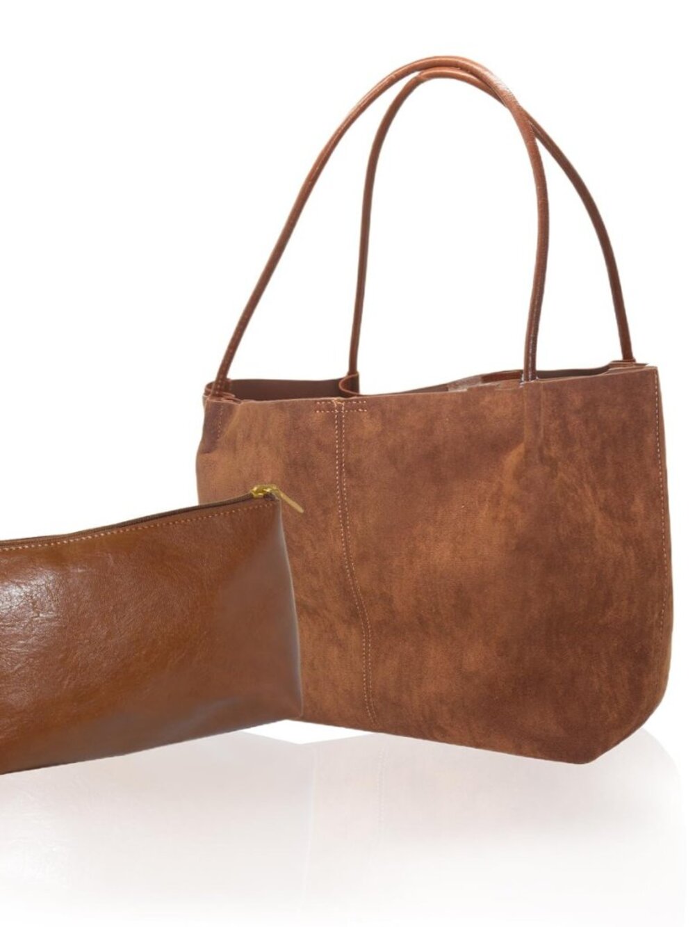 Premium Suede Tote Bag for Women with Large Capacity, Soft Suede Shoulder Bag